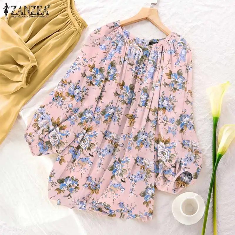 2022 ZANZEA Women Spring Tunic Tops Office Lady Printed Blouse Shirt Casual Long Sleeve Chemise Oversize Loose Blusa Femininas 7
2022 ZANZEA Women Spring Tunic Tops Office Lady Printed Blouse Shirt Casual Long Sleeve Chemise Oversize Loose Blusa Femininas 7