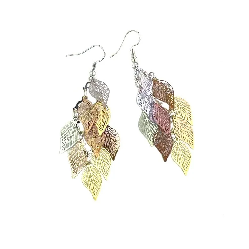 Vintage Hollow Leaf Metal Pendant Earrings for Women Long Tassel Top Quality Boho Leaves Earrings Fashion Party Jewelry Gift
Vintage Hollow Leaf Metal Pendant Earrings for Women Long Tassel Top Quality Boho Leaves Earrings Fashion Party Jewelry Gift