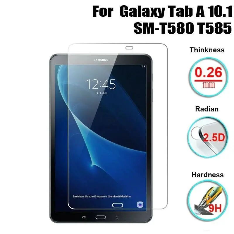 Защита экрана из закаленного стекла для планшета Samsung Galaxy Tab A 10,1 T580 T585
Защита экрана из закаленного стекла для планшета Samsung Galaxy Tab A 10,1 T580 T585