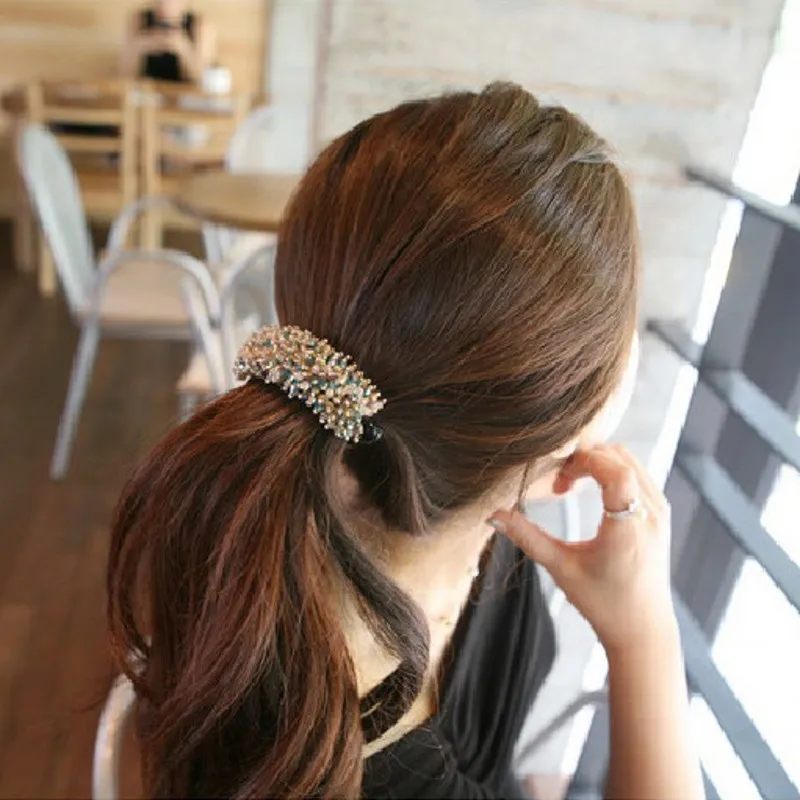 Simple Crystal Beads Geometric Catch Clip Ponytail Clip Hairpins Headwear Korean Hairgrips Barrette Hair Clips For Women Girls
Simple Crystal Beads Geometric Catch Clip Ponytail Clip Hairpins Headwear Korean Hairgrips Barrette Hair Clips For Women Girls