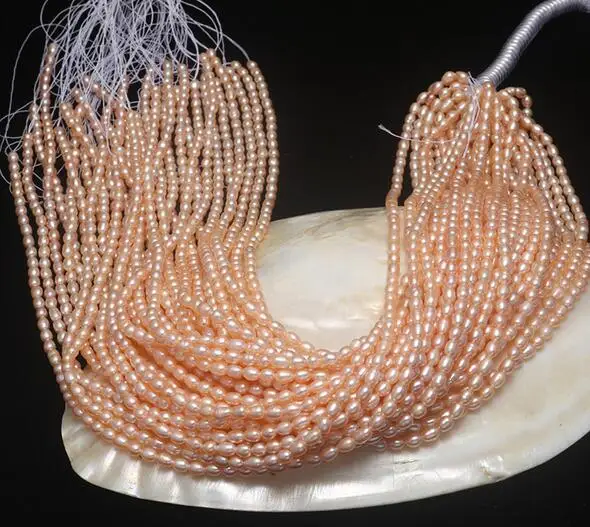 Jewelry Natural freshwater pearl Rice shaped bead 3.5-4mm strong light Loose beads necklace bracelet
Jewelry Natural freshwater pearl Rice shaped bead 3.5-4mm strong light Loose beads necklace bracelet