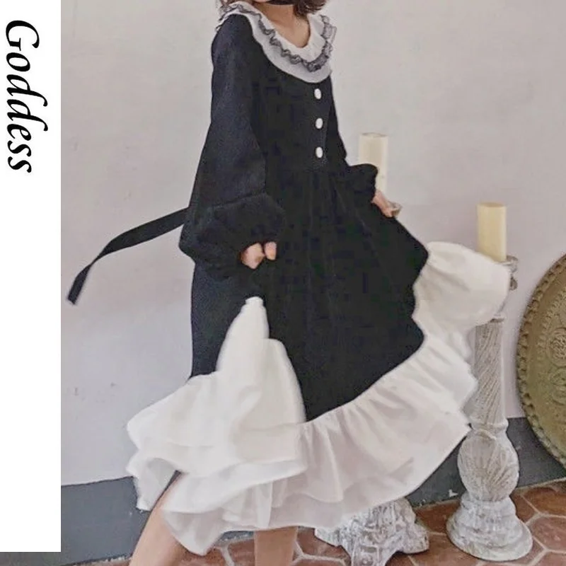 2021 Japanese Sweet Lolita Dress Kawaii Girls Gothic Lolita Cosplay Loli Women Dress Vintage Lace Bowknot High Waist Dresses
2021 Japanese Sweet Lolita Dress Kawaii Girls Gothic Lolita Cosplay Loli Women Dress Vintage Lace Bowknot High Waist Dresses