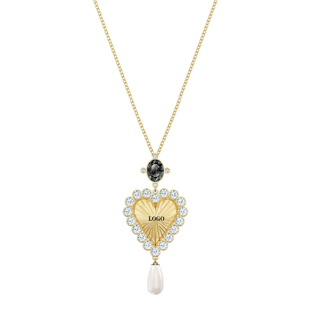 SWA Fashion Jewelry 2021 New Charm Crystal Gold Pearl Charming Heart Women Necklace Romantic Girlfriend Gift Superior Quality
SWA Fashion Jewelry 2021 New Charm Crystal Gold Pearl Charming Heart Women Necklace Romantic Girlfriend Gift Superior Quality