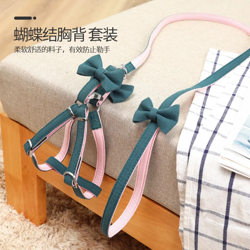 Small Dog Cat Two-color Bowknot Leash Chest strap Retractable Extending Walk Dog Collar Harness Walking Pet Supplies Accessories
Small Dog Cat Two-color Bowknot Leash Chest strap Retractable Extending Walk Dog Collar Harness Walking Pet Supplies Accessories