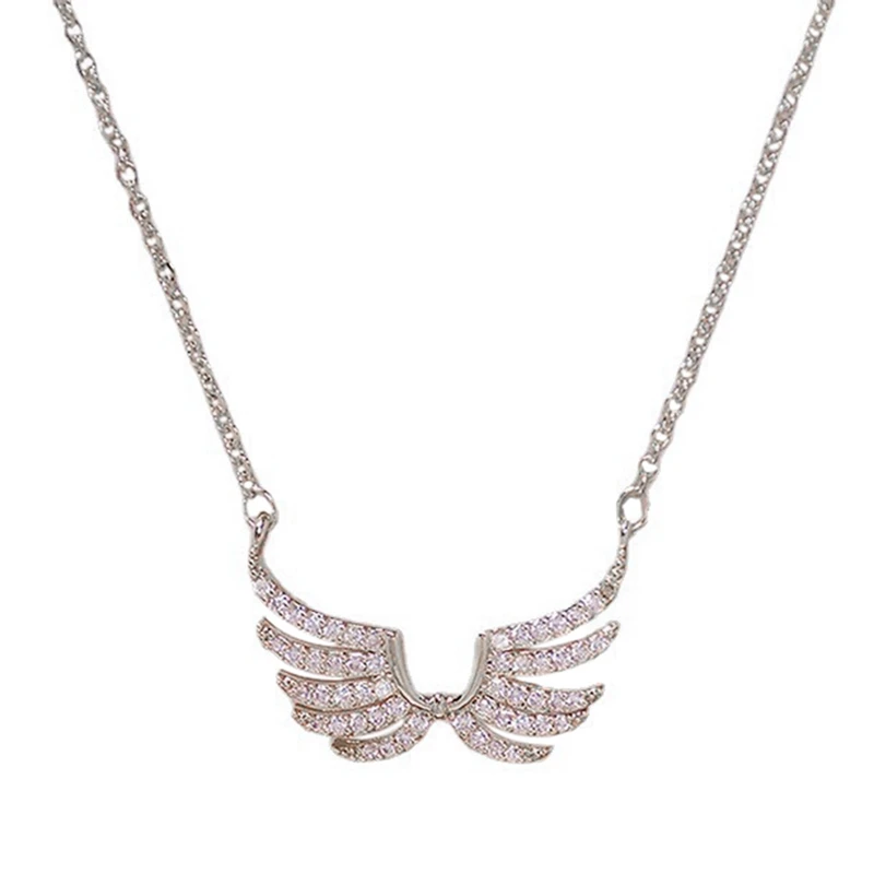 Charm Short Design Clavicle Zircon Women Birthday Gift Pendant Exquisite Simplicity Angel Wings Necklace Wedding Accessories
Charm Short Design Clavicle Zircon Women Birthday Gift Pendant Exquisite Simplicity Angel Wings Necklace Wedding Accessories
