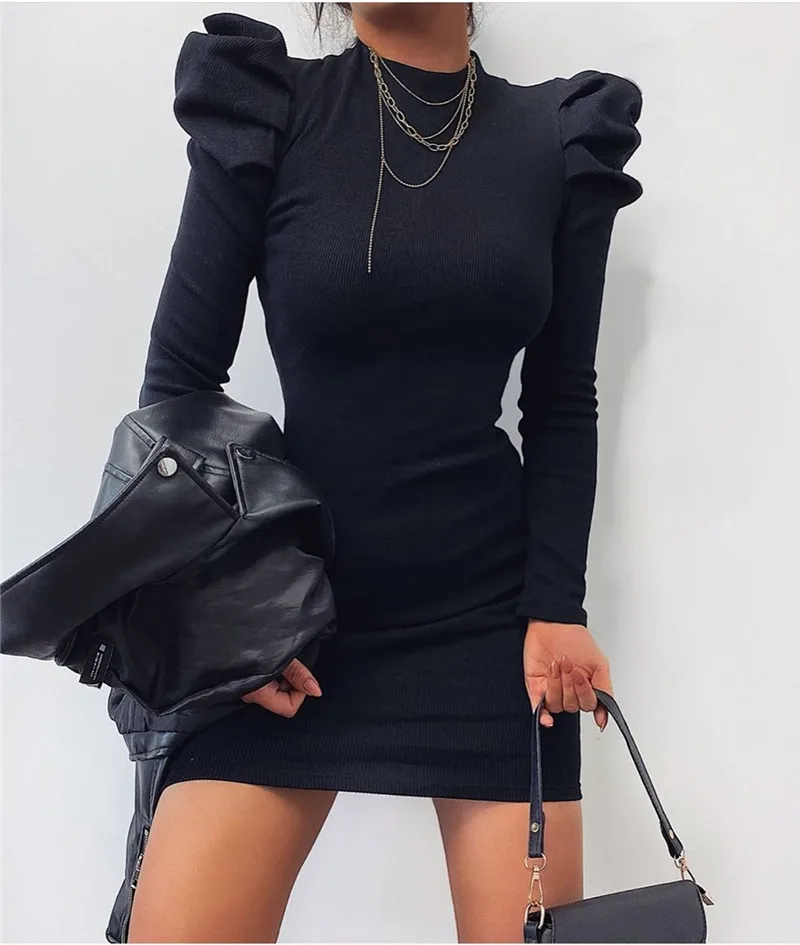 NEW 2022 Puff Sleeve Party Dress Women Winter Long Sleeve O Neck Mini Rib Knitted Slim Wrap Sexy Bodycon Women Dress
NEW 2022 Puff Sleeve Party Dress Women Winter Long Sleeve O Neck Mini Rib Knitted Slim Wrap Sexy Bodycon Women Dress