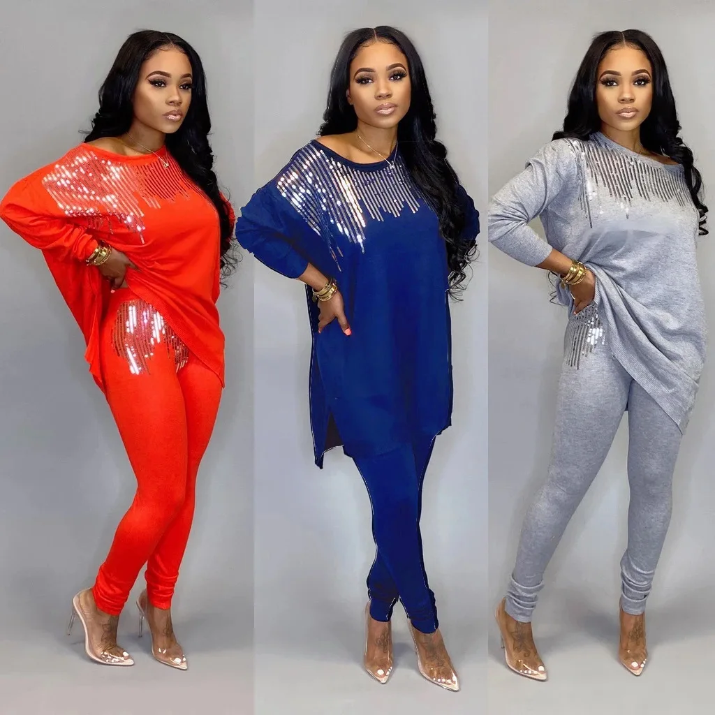 Sequined Two Piece Set Women Rave Festival Clothing Sexy Club Party Night Outfit Long Top And Pant Sweat Suit Matching Sets
Sequined Two Piece Set Women Rave Festival Clothing Sexy Club Party Night Outfit Long Top And Pant Sweat Suit Matching Sets