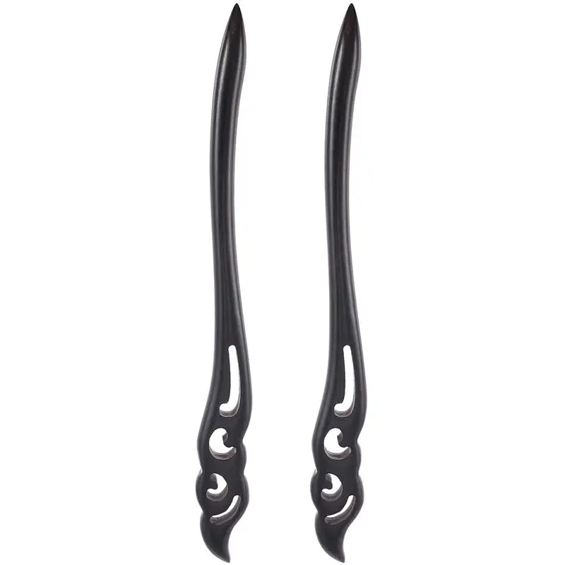 2pcs Elegant Retro Classical Ebony Hair Fork Hairpin Decorative Hairpin Hair Stick
2pcs Elegant Retro Classical Ebony Hair Fork Hairpin Decorative Hairpin Hair Stick