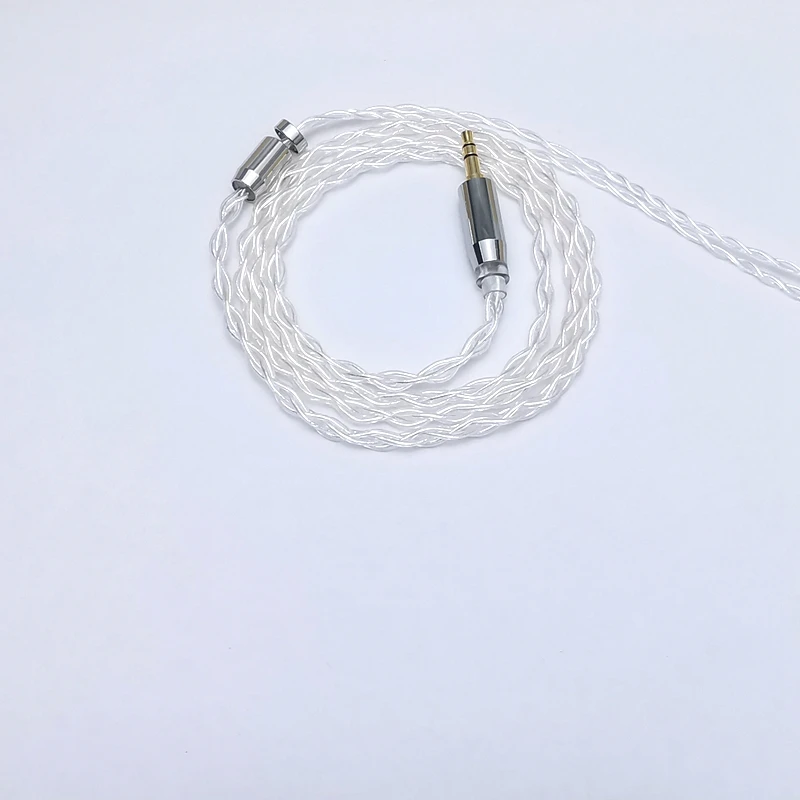 4 ядра чистый Серебристые наушники обновления кабель балансный провод 2 5/3 5/4 мм