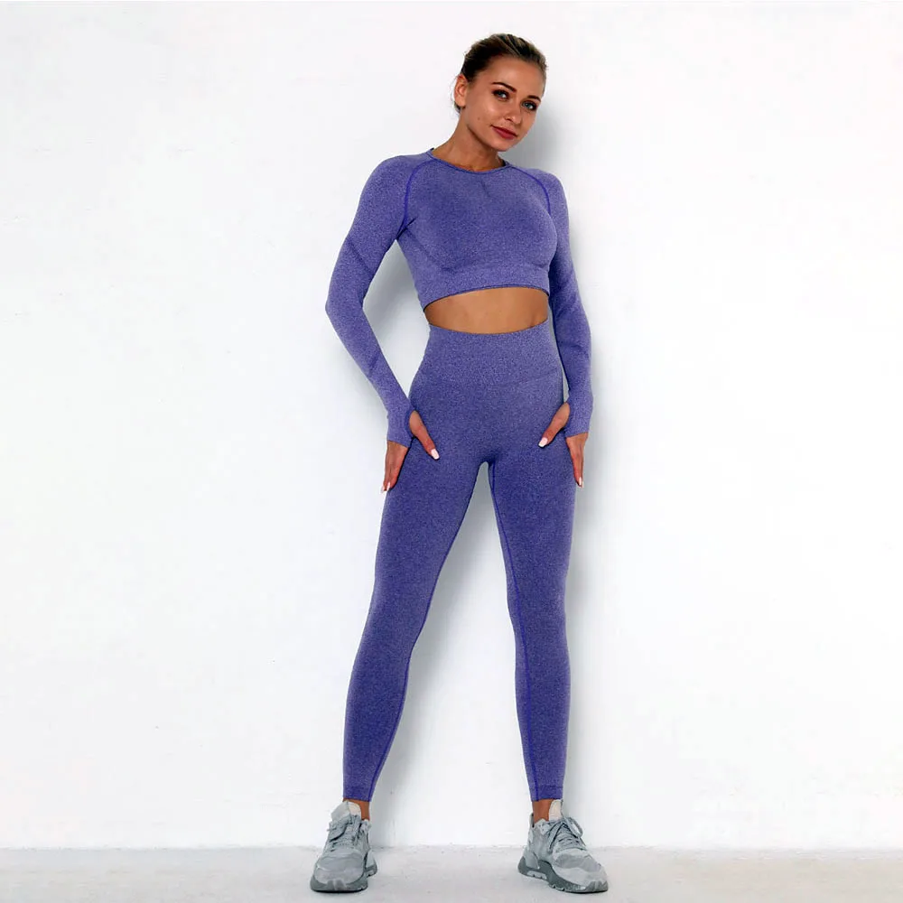 2/PCS The New Women's Long Sleeve Seamless Yoga Slim Fitness Running Sports Set Fitted High Waist Leggings
2/PCS The New Women's Long Sleeve Seamless Yoga Slim Fitness Running Sports Set Fitted High Waist Leggings