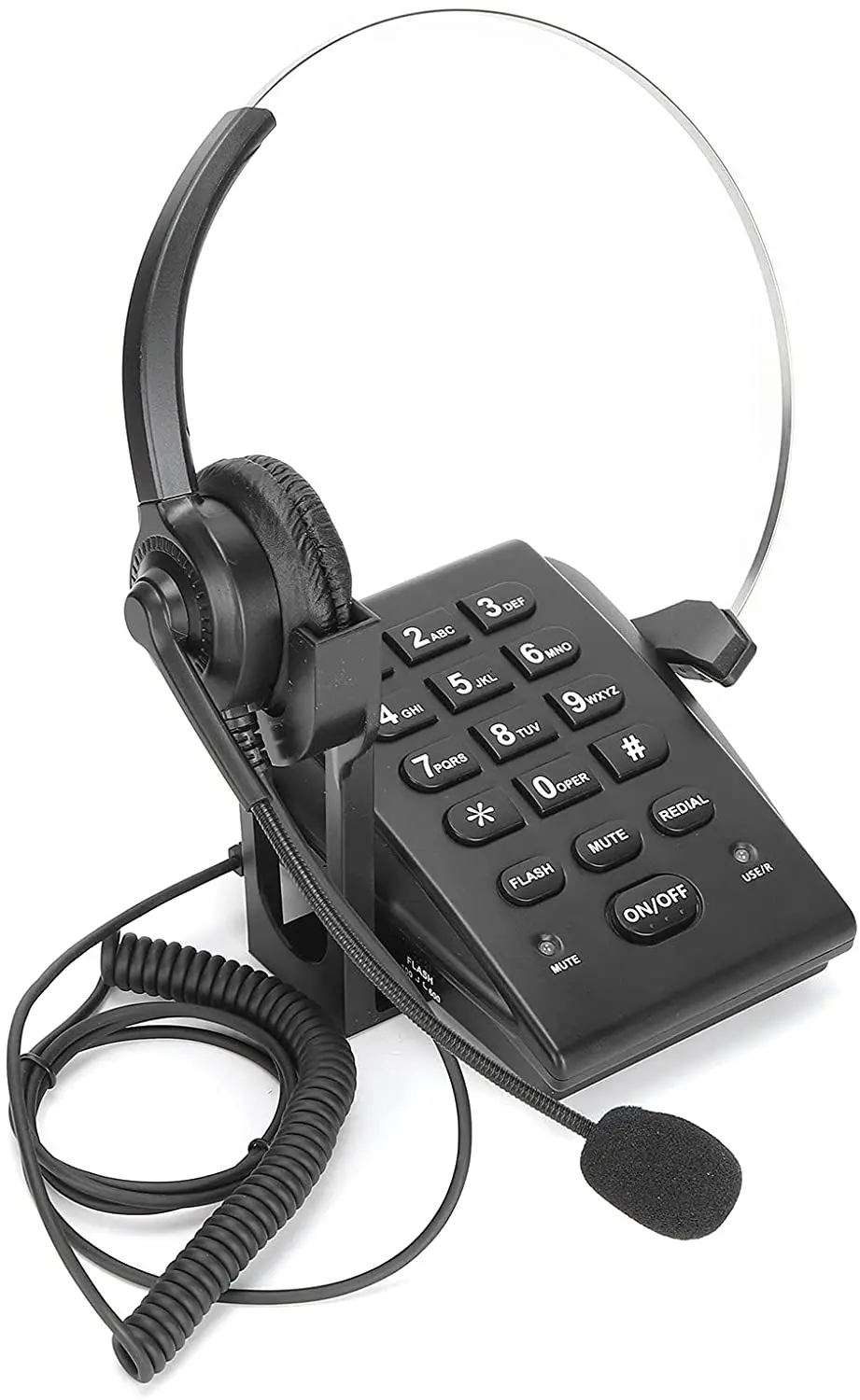 Call Center Dialpad Corded Telephone, Call Center Telephone with Headse Corded Phone Headset for House Call Center Office
Call Center Dialpad Corded Telephone, Call Center Telephone with Headse Corded Phone Headset for House Call Center Office