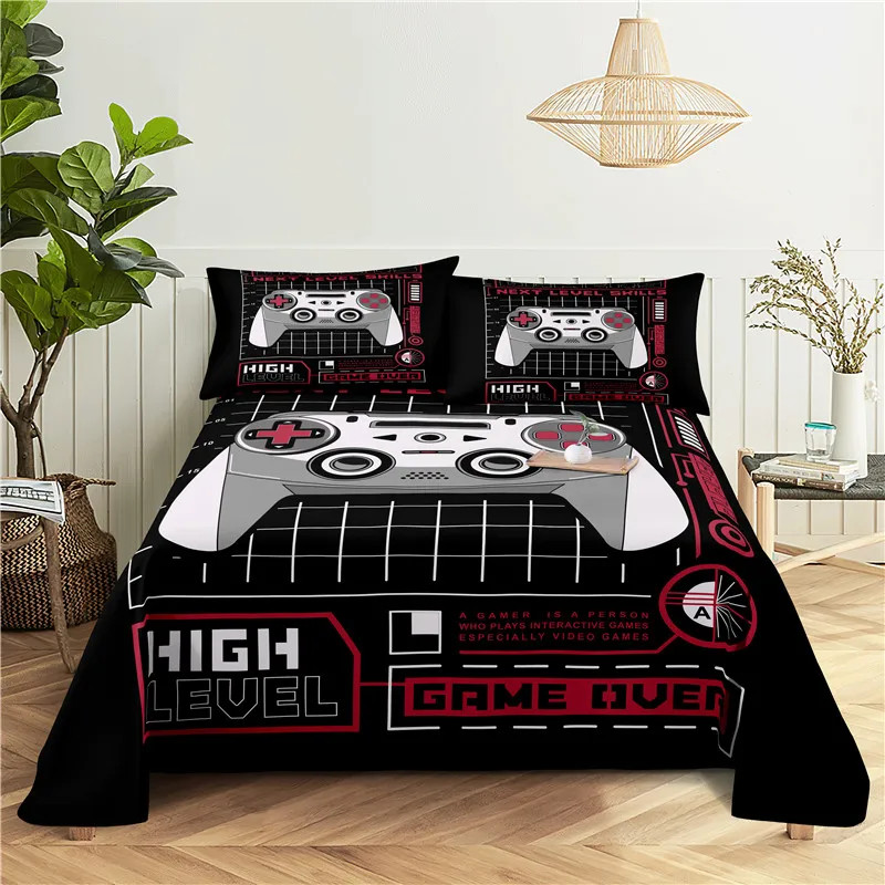 Game Handle 0.9/1.2/1.5/1.8/2.0m Digital Printing Polyester Bed Flat Sheet With Pillowcase Print Bedding Set 
Game Handle 0.9/1.2/1.5/1.8/2.0m Digital Printing Polyester Bed Flat Sheet With Pillowcase Print Bedding Set