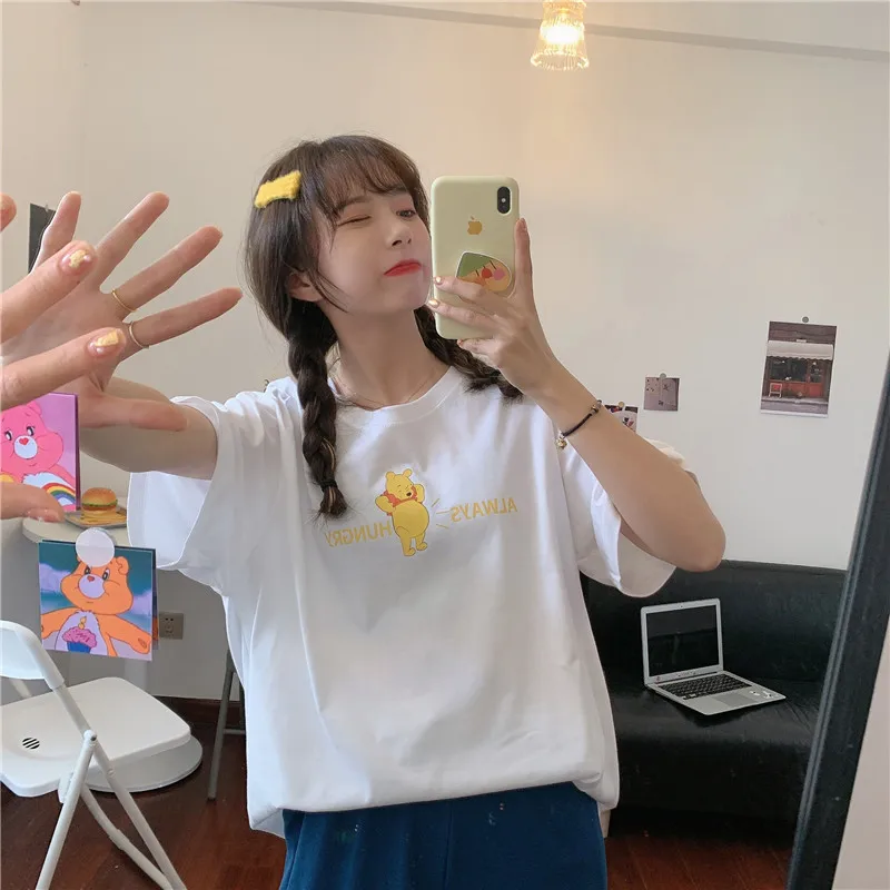 Disney 2021 Summer Winnie the Pooh T-shirt short sleeve creative Harajuku Korean white T-shirt disney plus 1 year
Disney 2021 Summer Winnie the Pooh T-shirt short sleeve creative Harajuku Korean white T-shirt disney plus 1 year
