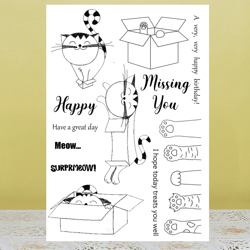 ZhuoAng Cute Cat Clear Stamps/Silicone Transparent Seals for DIY scrapbooking photo album Clear Stamps
ZhuoAng Cute Cat Clear Stamps/Silicone Transparent Seals for DIY scrapbooking photo album Clear Stamps