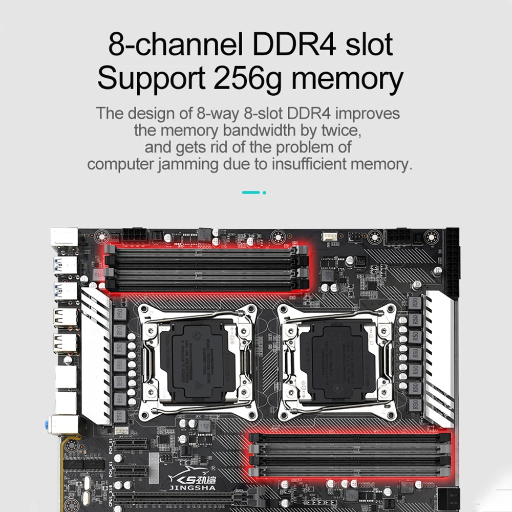 JINGSHA X99-F2 Computer Motherboard E-ATX Dual Channel DDR4 256G SATA 3.0 M.2 NVME USB 3.0 Mainboard for Xeon V3 V4 CPU
JINGSHA X99-F2 Computer Motherboard E-ATX Dual Channel DDR4 256G SATA 3.0 M.2 NVME USB 3.0 Mainboard for Xeon V3 V4 CPU
