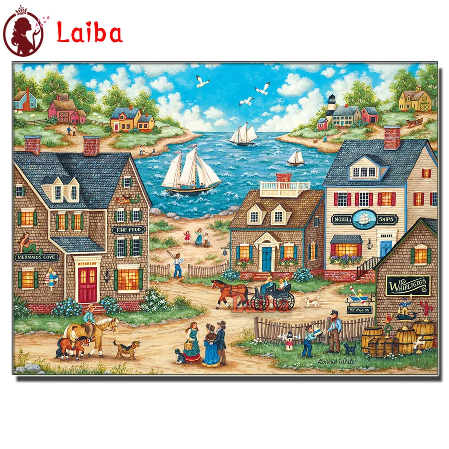 DIY 5D Diamonds Embroidery Diamond Painting Seaside Town Cross Stitch Craft Mosaic house carriage people Picture Home Decoration
DIY 5D Diamonds Embroidery Diamond Painting Seaside Town Cross Stitch Craft Mosaic house carriage people Picture Home Decoration