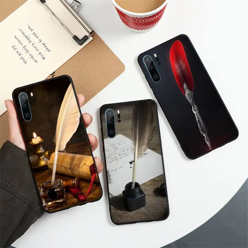 Feather Pen writing pattern Phone Case For Huawei honor Mate 10 20 30 40 i 9 8 pro x Lite P smart 2019 nova 5t
Feather Pen writing pattern Phone Case For Huawei honor Mate 10 20 30 40 i 9 8 pro x Lite P smart 2019 nova 5t