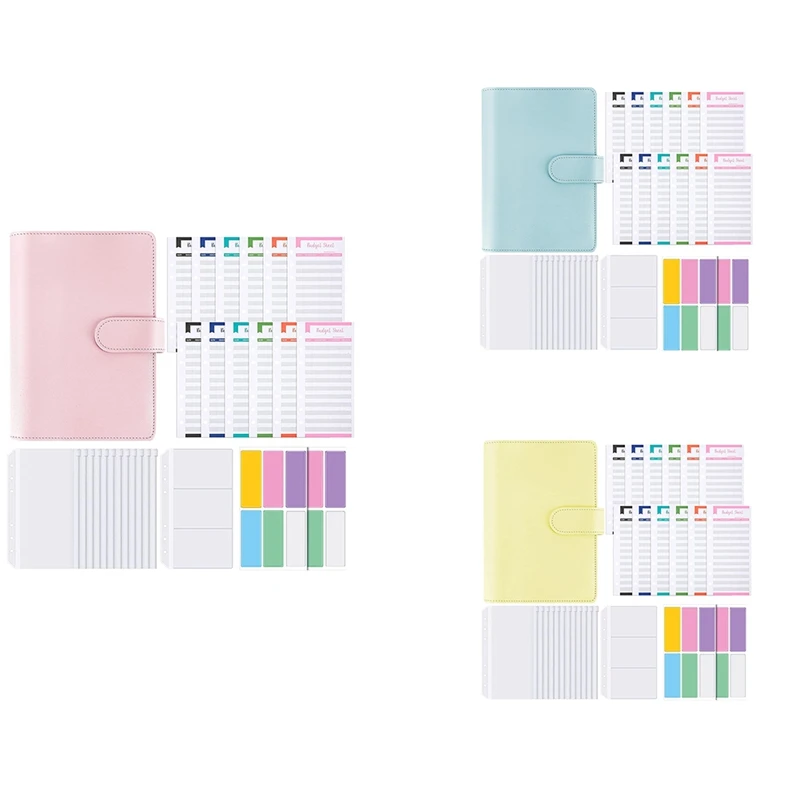 A6 PU Leather Binder Notebook Cover, Waterproof 6-Ring Binder Refillable Notebook with 12 Budget Envelopes System 
A6 PU Leather Binder Notebook Cover, Waterproof 6-Ring Binder Refillable Notebook with 12 Budget Envelopes System