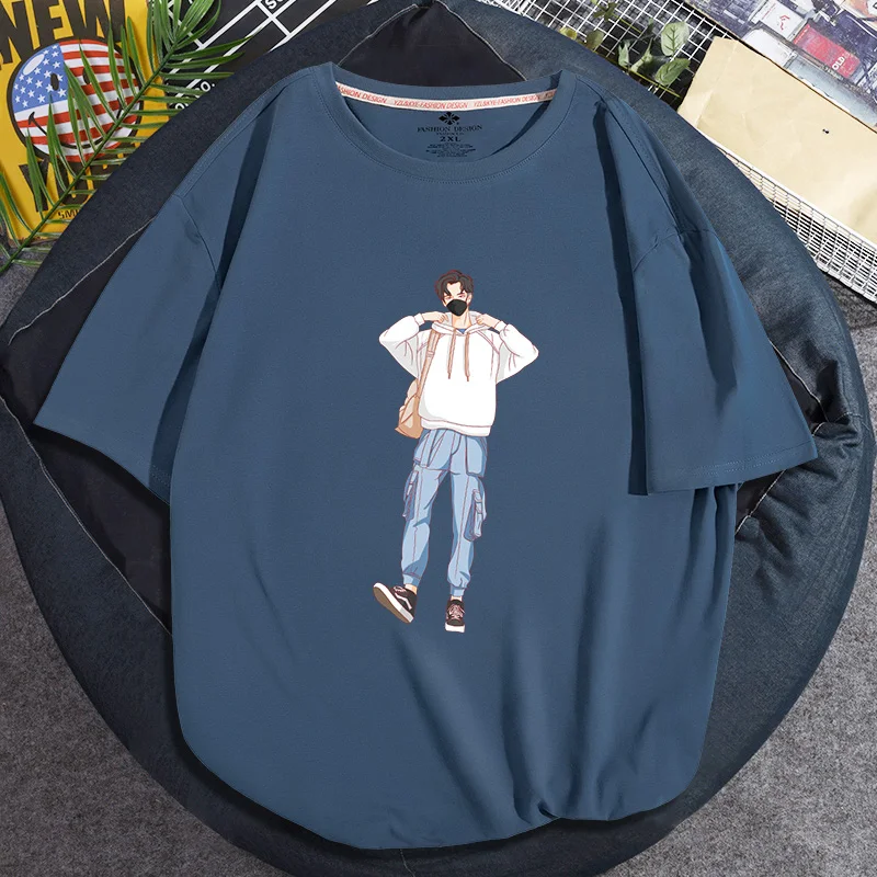 2021 New Men Summer T-shirt Brand Clothing Cool Boy Print T shirt Men Print Loose Cotton Short Sleeve Tshirt White Tshirt S-6XL 
2021 New Men Summer T-shirt Brand Clothing Cool Boy Print T shirt Men Print Loose Cotton Short Sleeve Tshirt White Tshirt S-6XL