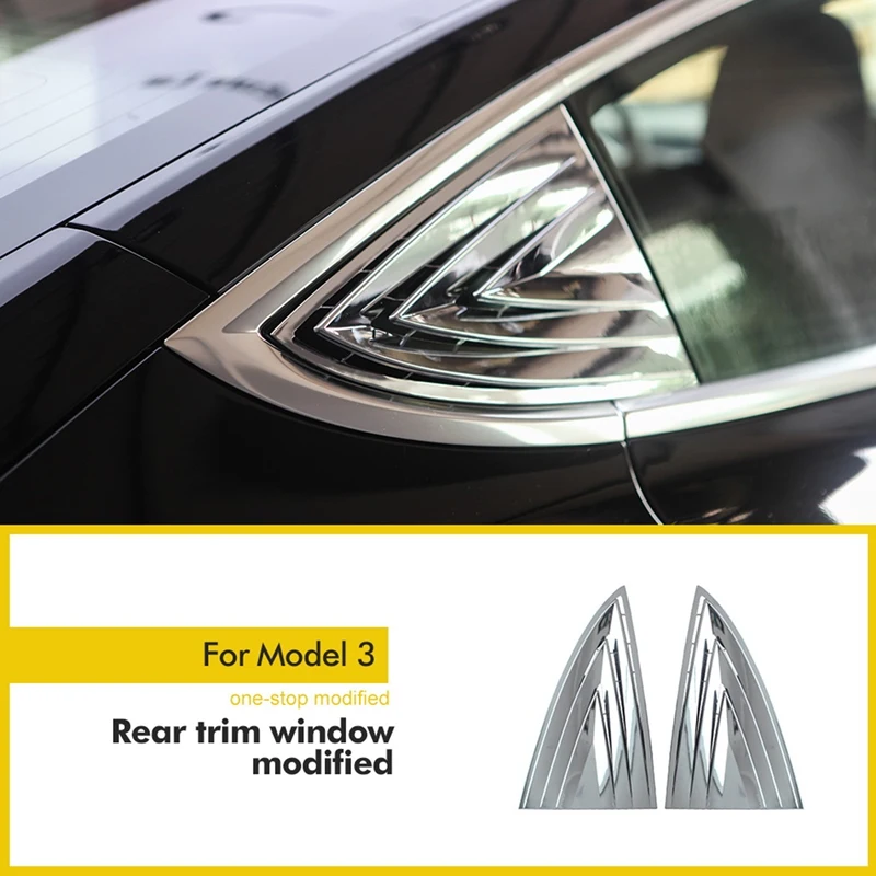 2PCS Car Louver Rear Triple-cornered Window Spoiler Panel Trim for Tesla Model 3
2PCS Car Louver Rear Triple-cornered Window Spoiler Panel Trim for Tesla Model 3