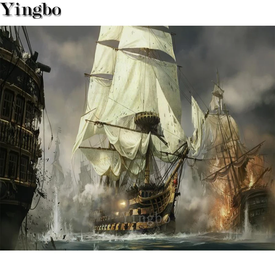Spanish naval battle diamond embroidery 5D DIY diamond painting sailing seascape Cross Stitch mosaic rhinestone decor gift
Spanish naval battle diamond embroidery 5D DIY diamond painting sailing seascape Cross Stitch mosaic rhinestone decor gift