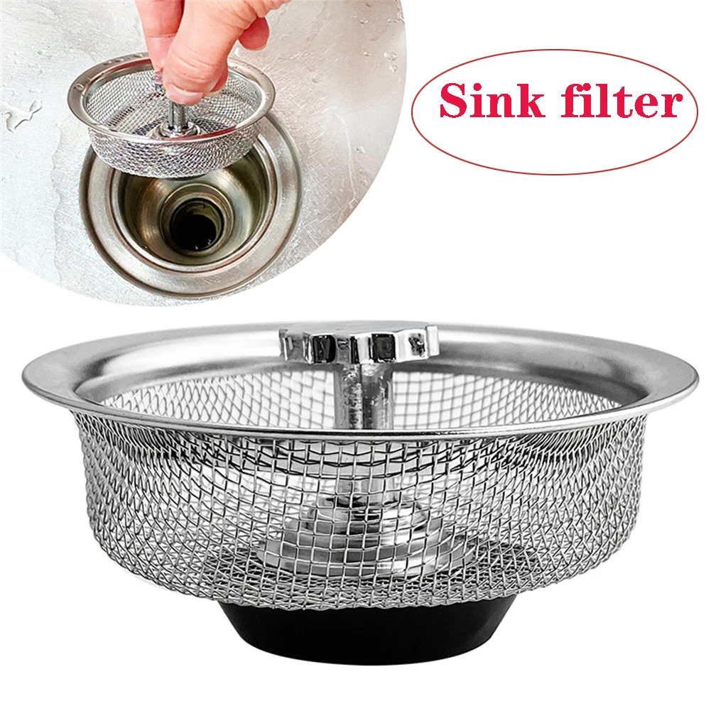 Stainless Steel Sink Strainer Waste Disposer Outfall Strainer Sink Filter Hair Sewer Outfall Kitchen Accessories Kitchen Tool
Stainless Steel Sink Strainer Waste Disposer Outfall Strainer Sink Filter Hair Sewer Outfall Kitchen Accessories Kitchen Tool