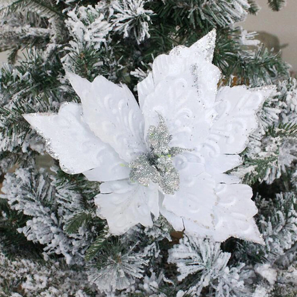 Christmas Tree Decoration Artifical Flowers Poinsettia DIY Wreath Home 28*28cm Velvet Garden Plastic Artificial Fake Plant
Christmas Tree Decoration Artifical Flowers Poinsettia DIY Wreath Home 28*28cm Velvet Garden Plastic Artificial Fake Plant
