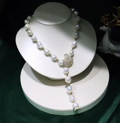 Genuine 11-12MM Freshwater pearl Necklace pendant accessories Clasp Zircon crystal Jewellery
Genuine 11-12MM Freshwater pearl Necklace pendant accessories Clasp Zircon crystal Jewellery