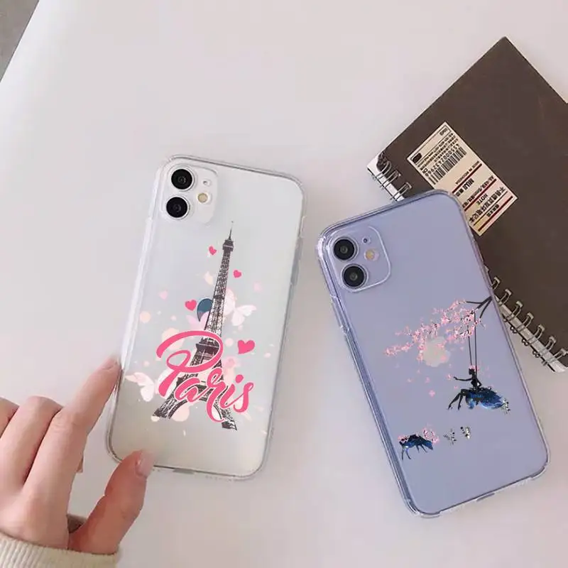 Eiffel Tower fashion girl travel Phone Case Transparent soft For iphone 12 11 13 7 8 6 s plus x xs xr pro max mini
Eiffel Tower fashion girl travel Phone Case Transparent soft For iphone 12 11 13 7 8 6 s plus x xs xr pro max mini