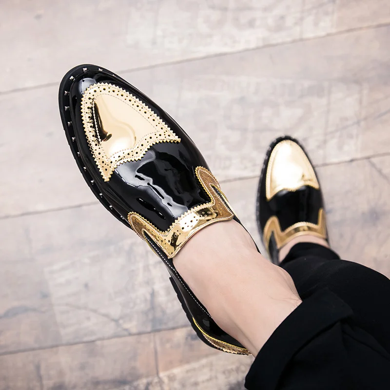 Platform leather shoes Casual Men Brogue Patent Leather Shoes Man lace up Oxford Dress Shoes Elevator Formal club party shoes
Platform leather shoes Casual Men Brogue Patent Leather Shoes Man lace up Oxford Dress Shoes Elevator Formal club party shoes