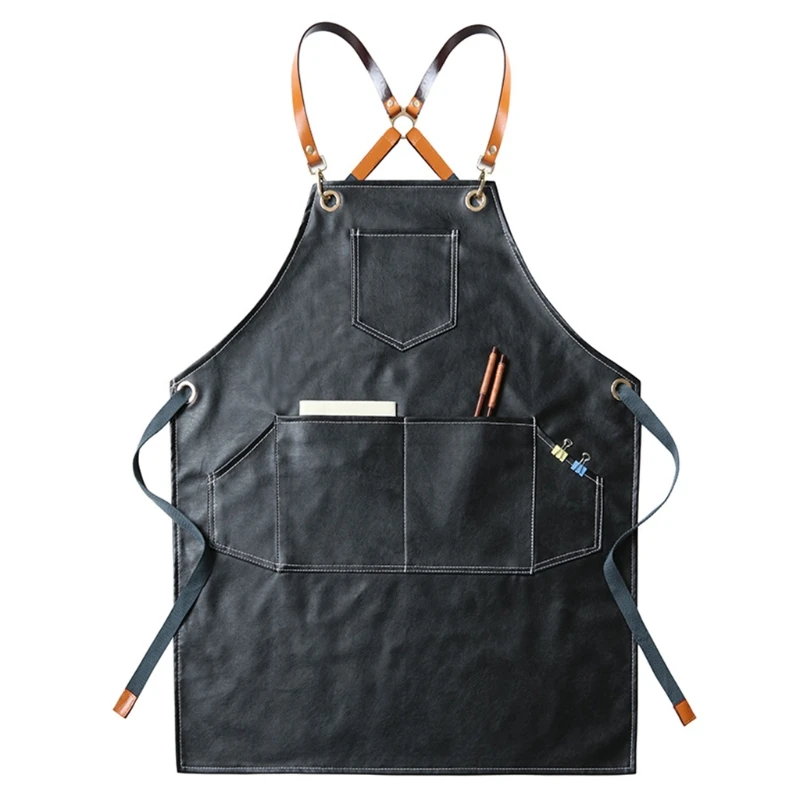 Leather Working Apron Cross Back Adjustable Chef Apron Multi-pocket Sleeveless Adjustable Strap and Large Pockets for Kitchen
Leather Working Apron Cross Back Adjustable Chef Apron Multi-pocket Sleeveless Adjustable Strap and Large Pockets for Kitchen