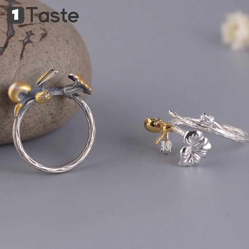 ONE TASTE S925 Silver Flower Snail Ring For Women Double Color Morning Glory Cute Trendy Resizable Rings Fine Jewelry Party Gift
ONE TASTE S925 Silver Flower Snail Ring For Women Double Color Morning Glory Cute Trendy Resizable Rings Fine Jewelry Party Gift