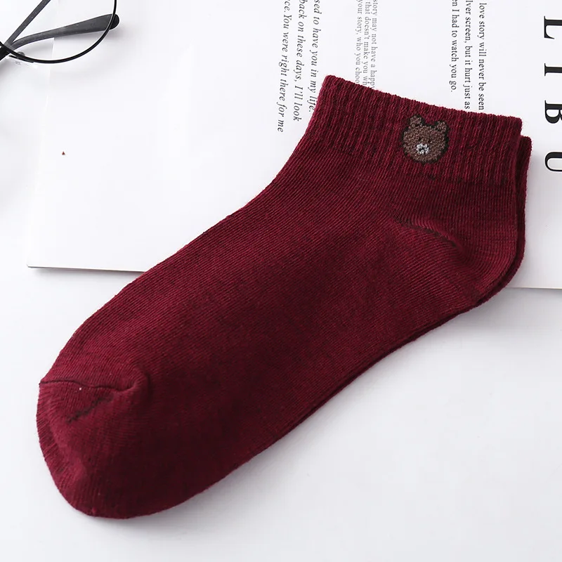 10 Pairs 100% Cotton Women Ankle Socks Cute Bear Boat Socks Spring Autumn Ladies Tide Socks
10 Pairs 100% Cotton Women Ankle Socks Cute Bear Boat Socks Spring Autumn Ladies Tide Socks