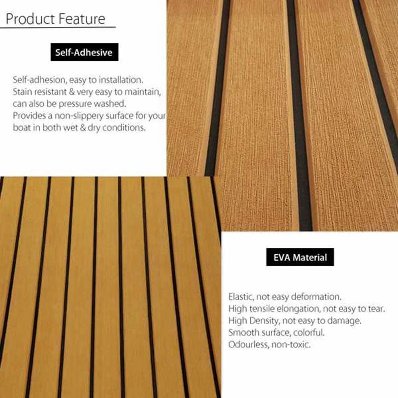 2400X450mm EVA Foam Marine Flooring Boat Decking Self Adhesive Imitation Teak Sheet Marine Floor Yacht Accessories
2400X450mm EVA Foam Marine Flooring Boat Decking Self Adhesive Imitation Teak Sheet Marine Floor Yacht Accessories