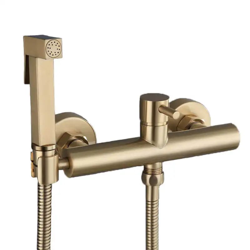 Eocony Brushed Gold Soild Brass Toilet Sprayer Set Hot And Cold Water Mixer European Hygienic Square Hand Bidet Shower
Eocony Brushed Gold Soild Brass Toilet Sprayer Set Hot And Cold Water Mixer European Hygienic Square Hand Bidet Shower