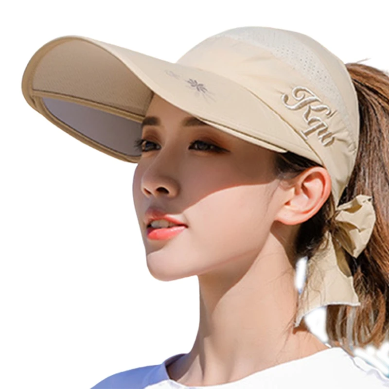 Summer Sun Hat Visor Cap Female Scalable Brim Empty Top Baseball Cap UV Protection Beach Sun Visor Hats With Free Windproof Rope
Summer Sun Hat Visor Cap Female Scalable Brim Empty Top Baseball Cap UV Protection Beach Sun Visor Hats With Free Windproof Rope