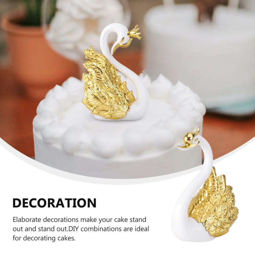 2 Pcs Crown Swan Sculpture Creative Cake Figurine Decoration Desktop Adornment Car Ornament (Golden)
2 Pcs Crown Swan Sculpture Creative Cake Figurine Decoration Desktop Adornment Car Ornament (Golden)