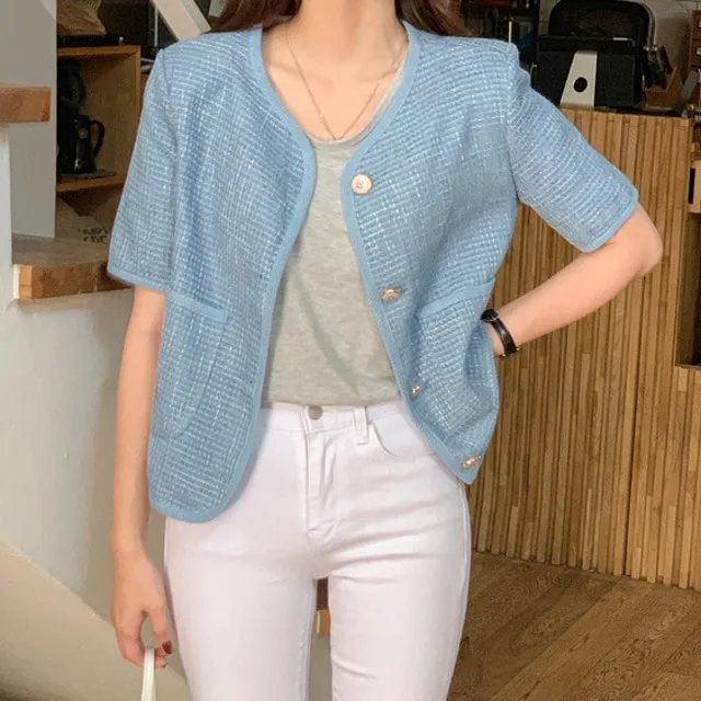 CMAZ 2021 Summer O Neck Cardigan Women Loose Short Sleeve Button Sweater Fashion Casual Korea Style Jumper 1889#
CMAZ 2021 Summer O Neck Cardigan Women Loose Short Sleeve Button Sweater Fashion Casual Korea Style Jumper 1889#
