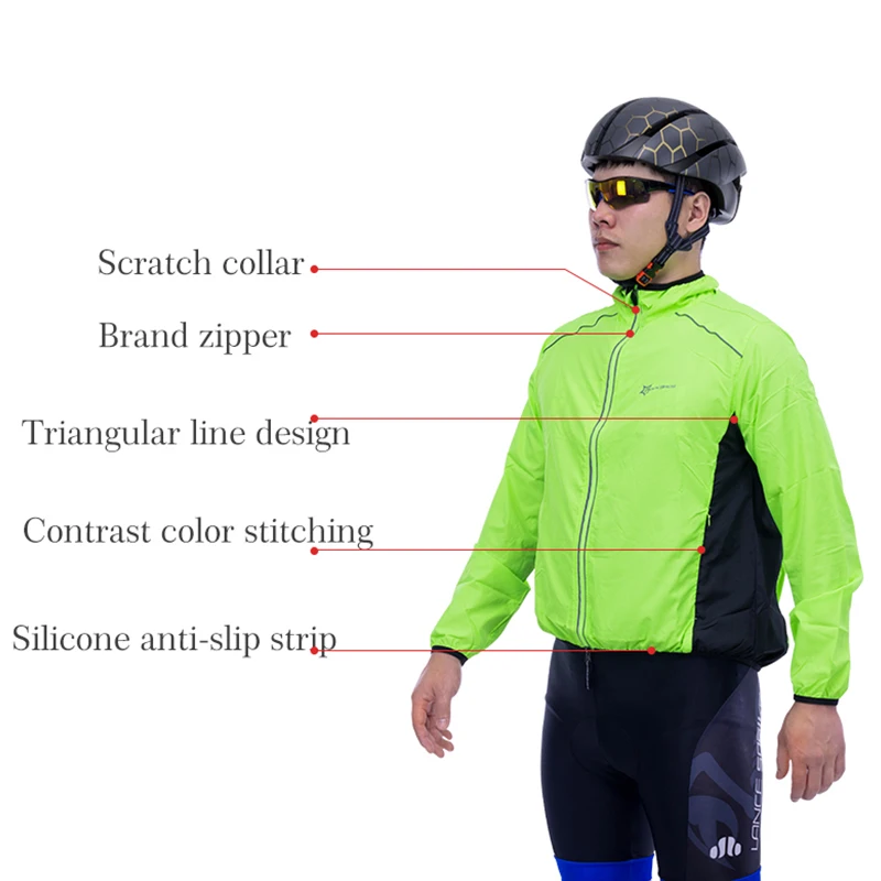 Велосипедные куртки ROCKBROS для мужчин и женщин ветрозащитная трикотажная