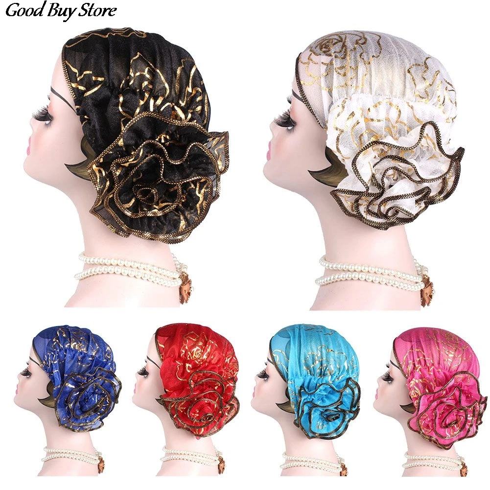 Muslim Women Hijabs Headscarf Islamic Bronzing Flower Turban Hat Elegant Head Wrap Femme Soft Comfortable Ruffles Headband Caps
Muslim Women Hijabs Headscarf Islamic Bronzing Flower Turban Hat Elegant Head Wrap Femme Soft Comfortable Ruffles Headband Caps