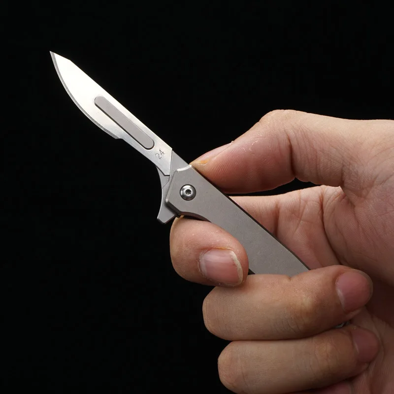 Titanium Alloy Utility Pocket Knife Mini EDC Folding Knife Fast Open Express Multifunctional Tool Free 10 Blades Dropshipping 
Titanium Alloy Utility Pocket Knife Mini EDC Folding Knife Fast Open Express Multifunctional Tool Free 10 Blades Dropshipping