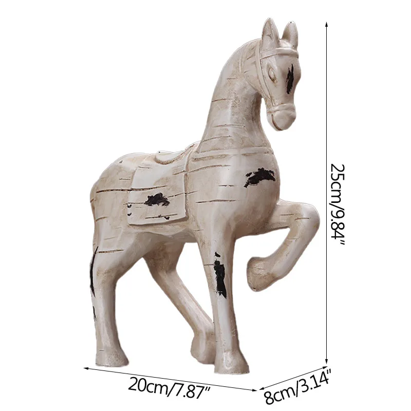 Vintage Resin Horse Sculpture Antique Animal Statue Home Decoration Frunishings Bookcase Display Ornament Decoration Artware
Vintage Resin Horse Sculpture Antique Animal Statue Home Decoration Frunishings Bookcase Display Ornament Decoration Artware