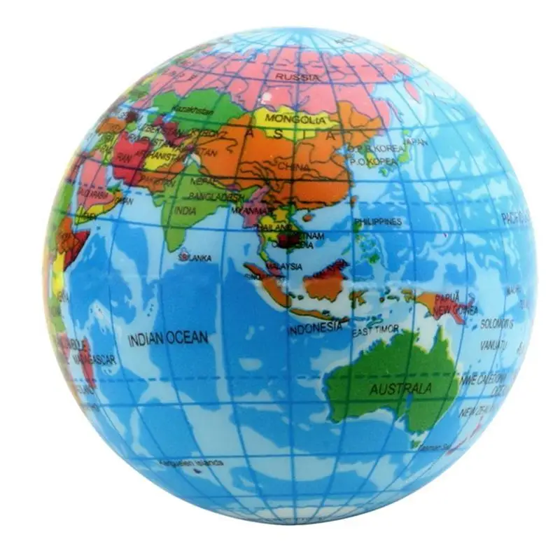 

Toys For Girls World Atlas Geography Map Earth Globe Relief Toy Ball Foam Stress Bouncy K9W0