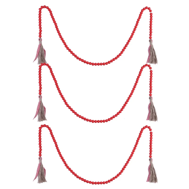 Christmas Wooden Bead Wreath With Tassels Garland For Christmas Decorations Farmhouse Wall Home Decor 3/4Pcs
Christmas Wooden Bead Wreath With Tassels Garland For Christmas Decorations Farmhouse Wall Home Decor 3/4Pcs