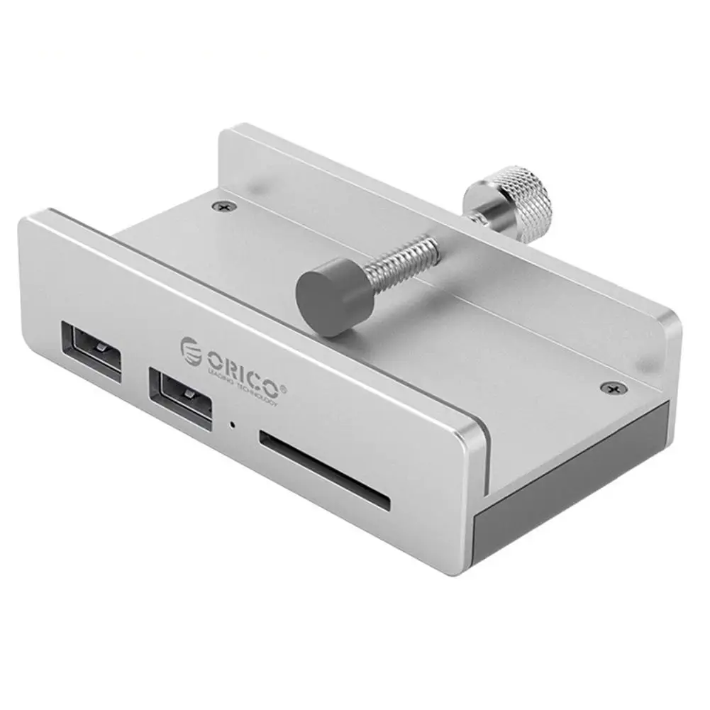 ORICO MH2AC-U3 Aluminum Alloy Clip-Type USB 3.0 HUB 3 Ports High Speed Splitter Dock Station for Desktop Laptop with Card Reader
ORICO MH2AC-U3 Aluminum Alloy Clip-Type USB 3.0 HUB 3 Ports High Speed Splitter Dock Station for Desktop Laptop with Card Reader