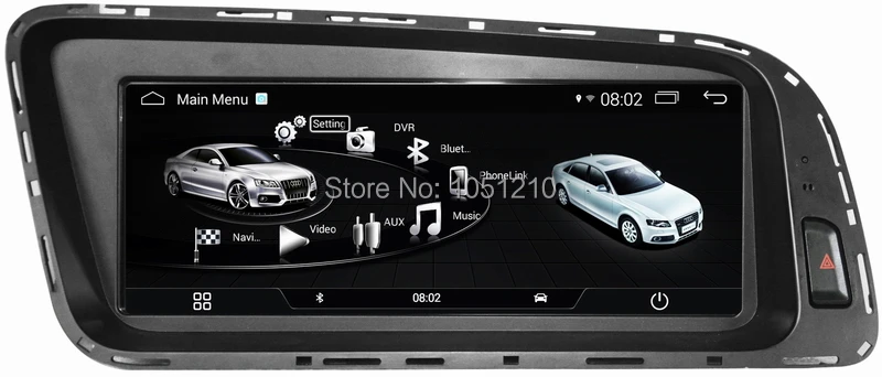 Фото Радио мультимедийный плеер Ouchuangbo для Q5 2009 2015 с android 10 GPS 8 дюйма ядер|android 4.4|android car
