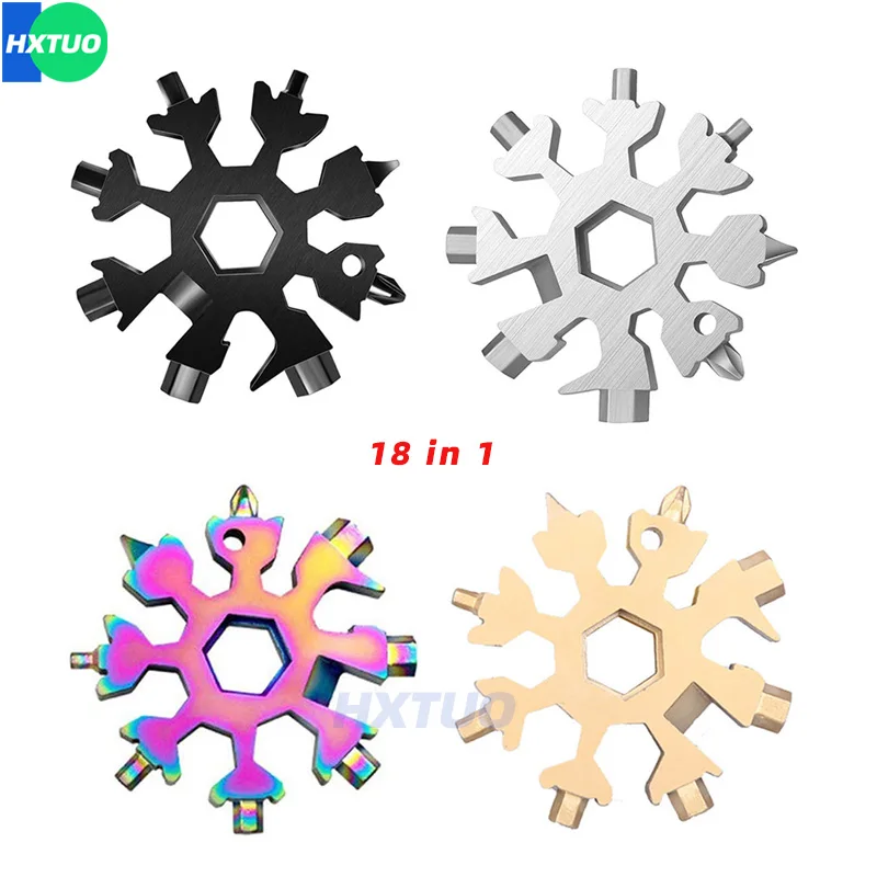 Portable 18 In 1 Mini Snowflake Multi Pocket Tool Spanner Hex Wrench Multipurpose Camp Survive Outdoor Hike Key Ring Key Chain
Portable 18 In 1 Mini Snowflake Multi Pocket Tool Spanner Hex Wrench Multipurpose Camp Survive Outdoor Hike Key Ring Key Chain