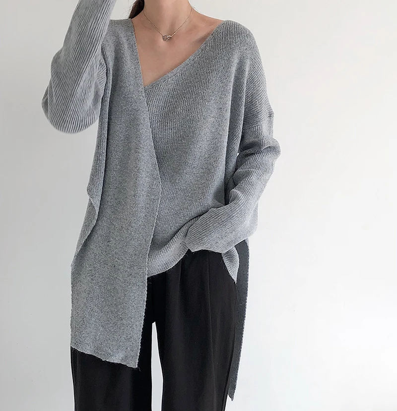 New Women's Lace-up Solid Color Long Sleeve V-Neck Sweater Sweater winter clothes women 
New Women's Lace-up Solid Color Long Sleeve V-Neck Sweater Sweater winter clothes women