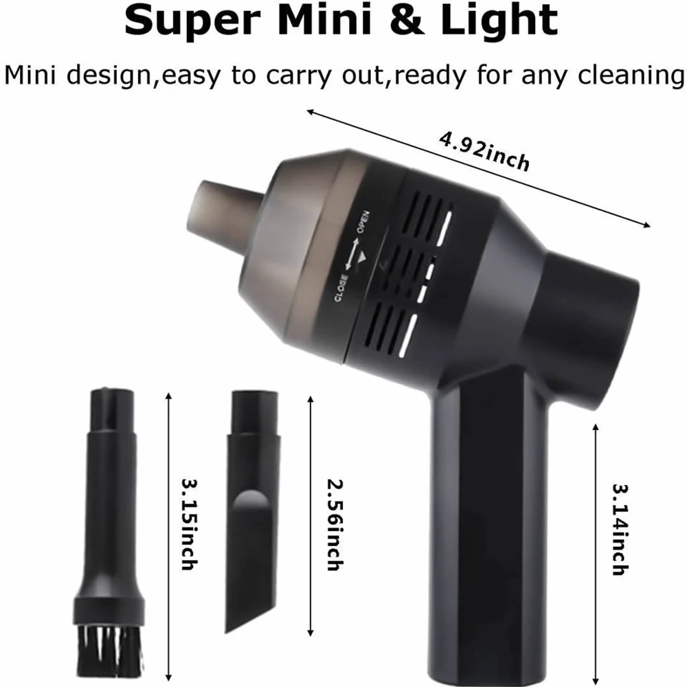 Multifunctional Portable Mini USB Keyboard Vacuum Cleaner Computer Dust Blower Duster for Pet Car Laptop Keyboard Phone Wireless
Multifunctional Portable Mini USB Keyboard Vacuum Cleaner Computer Dust Blower Duster for Pet Car Laptop Keyboard Phone Wireless