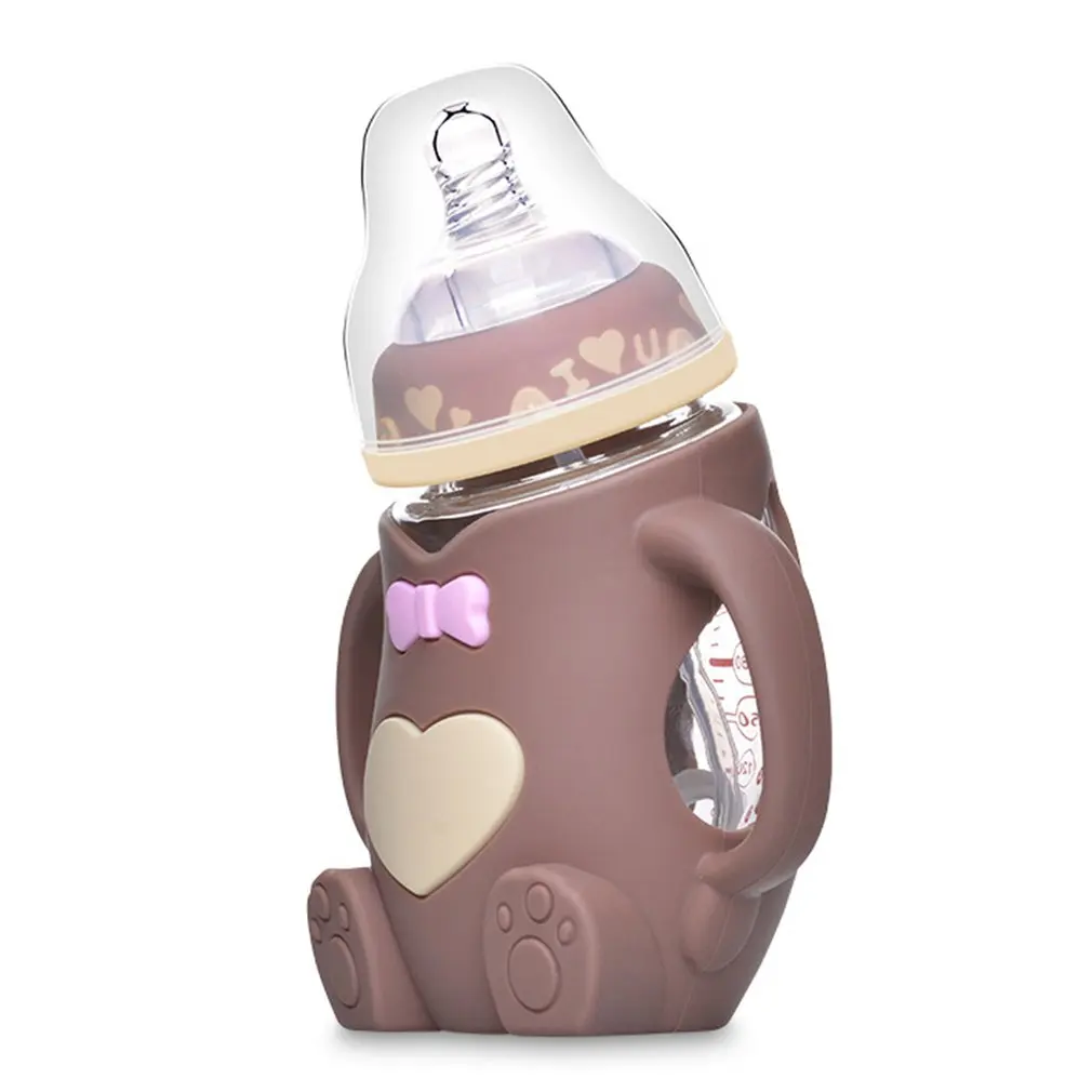 Бутылочка для кормления с широким горлом, бутылочка из стекла для детей и мам, силиконовая бутылочка большого размера для защиты от вздутия
Бутылочка для кормления с широким горлом, бутылочка из стекла для детей и мам, силиконовая бутылочка большого размера для защиты от вздутия